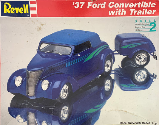Revell ‘37 Ford Convertible with Trailer, 1/24 Scale Model Kit