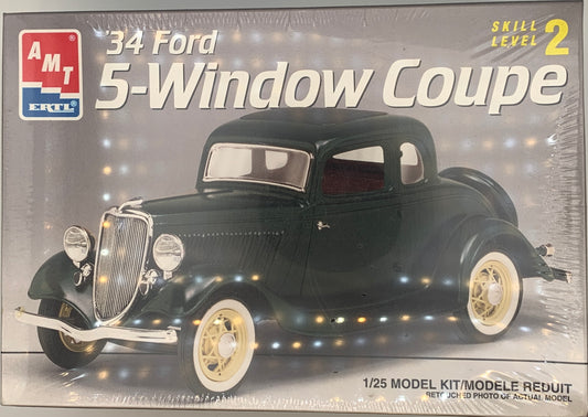 AMT ‘34 Ford 5-Window Coupe, 1/25 Scale Model Kit