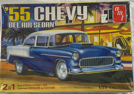 AMT ‘55 Chevy Bel Air Sedan, 1/25 Scale Model Kit