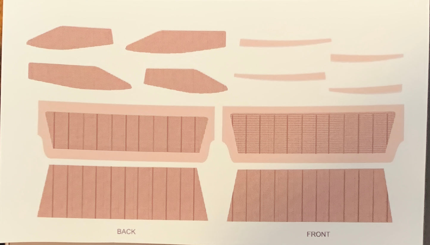 Decals for the 1960 Nomad Station Wagon Interior sized to the AMT kit