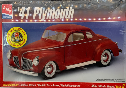AMT ‘41 Plymouth, 1/25 Scale Model Kit (New)