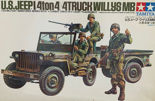Tamiya U.S. Jeep 1/4 Ton 4x4 Truck Willys MB, 1/35 Scale Model Kit