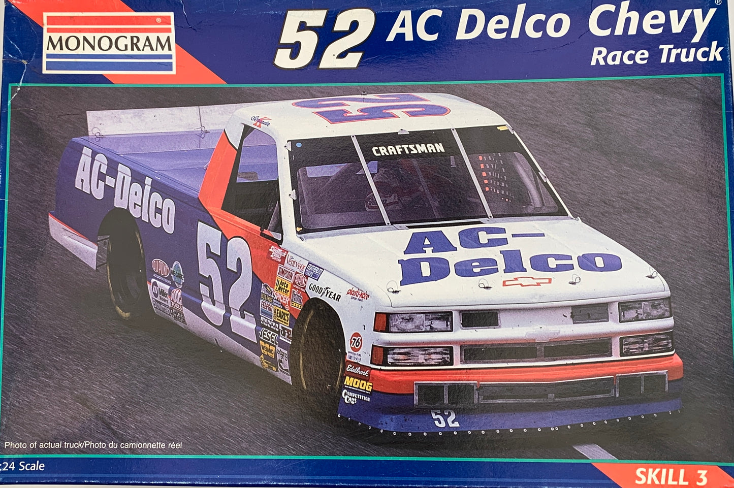 Monogram #52 AC Delco Chevy Race Truck, 1/24 Scale Model Kit