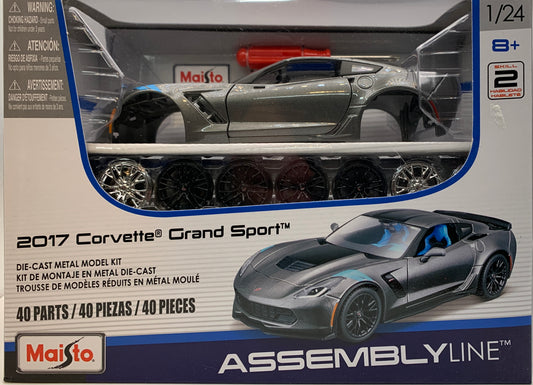 Maisto Assembly Line Die-Cast 2017 Corvette Grand Sport, 1/24 Scale Model Kit