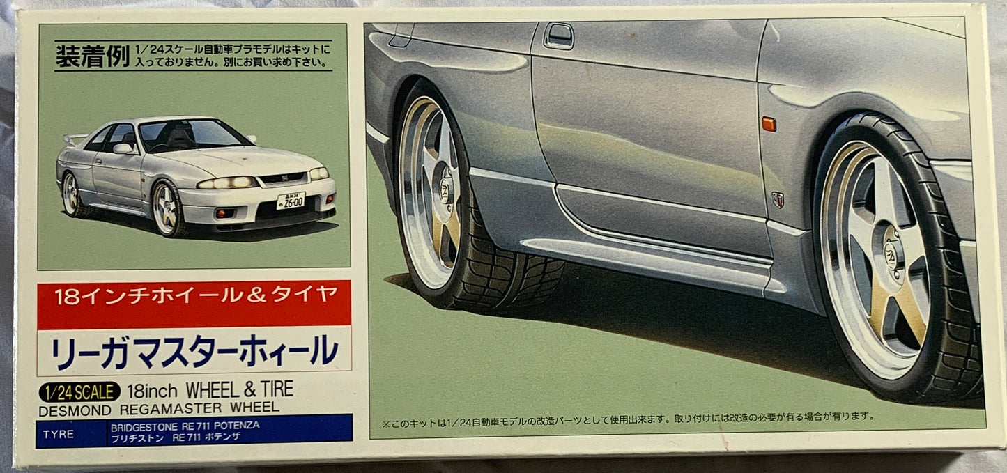 Fujimi 18 inch Wheel & Tire Desmond Regamaster Wheel 1/24 Scale Model Kit