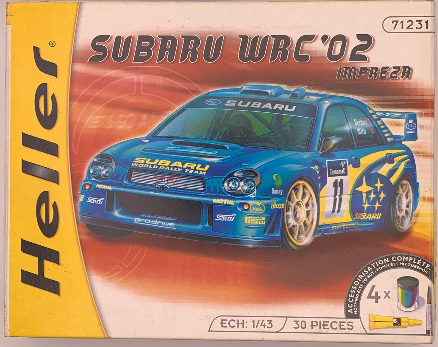 Heller Subaru WRC ‘02 Impreza, 1/43 Scale Model Kit