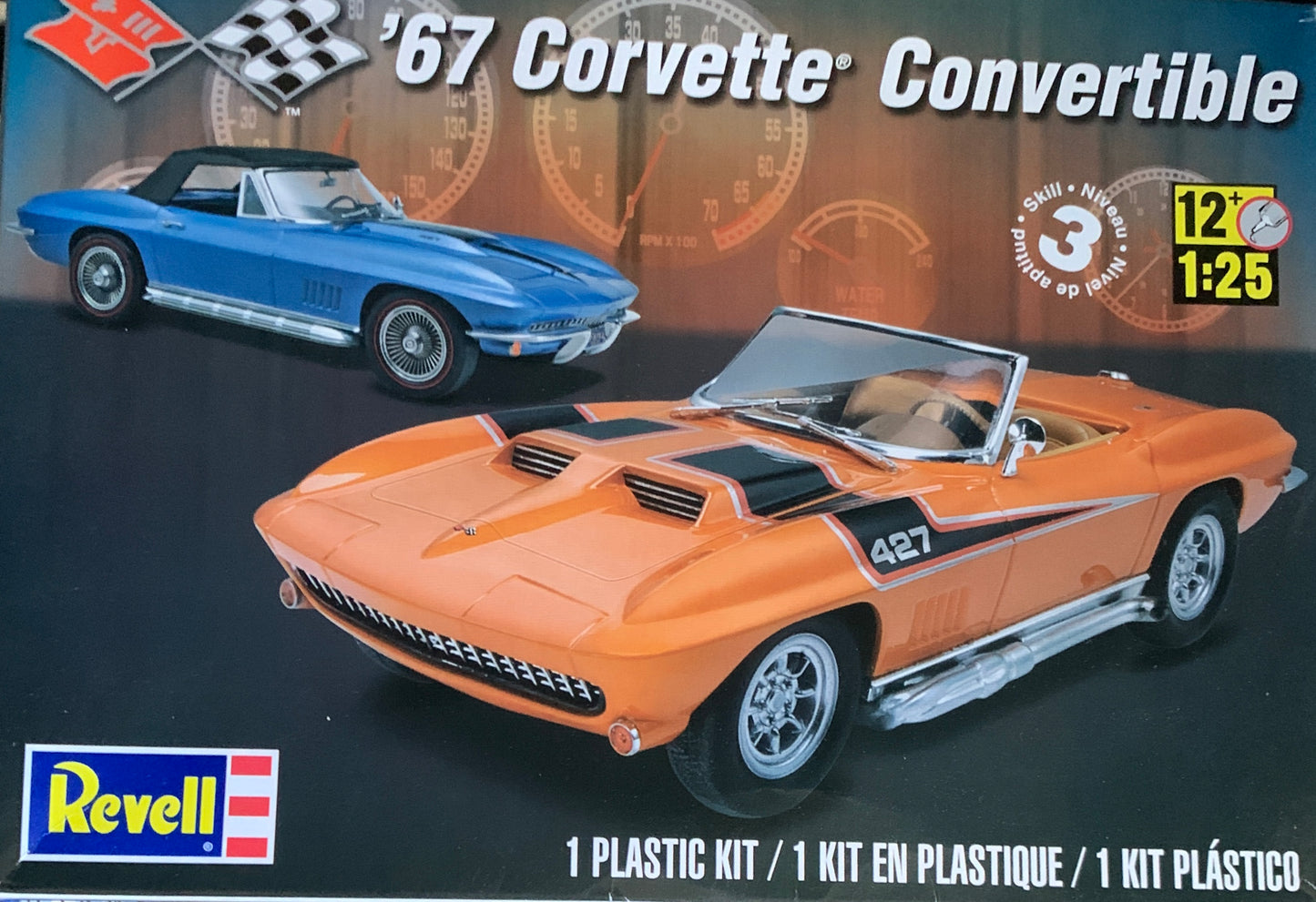 Revell ‘67 Corvette Convertible, 1/25 Scale Model Kit
