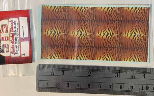 Tiger print Water Slide Decal Sheet