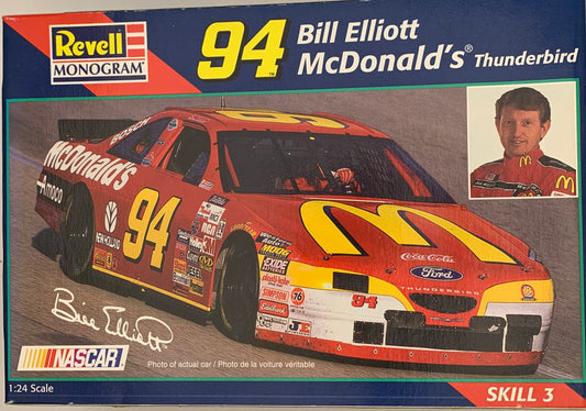 Revell Monogram #94 Bill Elliott McDonald’s Thunderbird, 1/24 Scale Model Kit