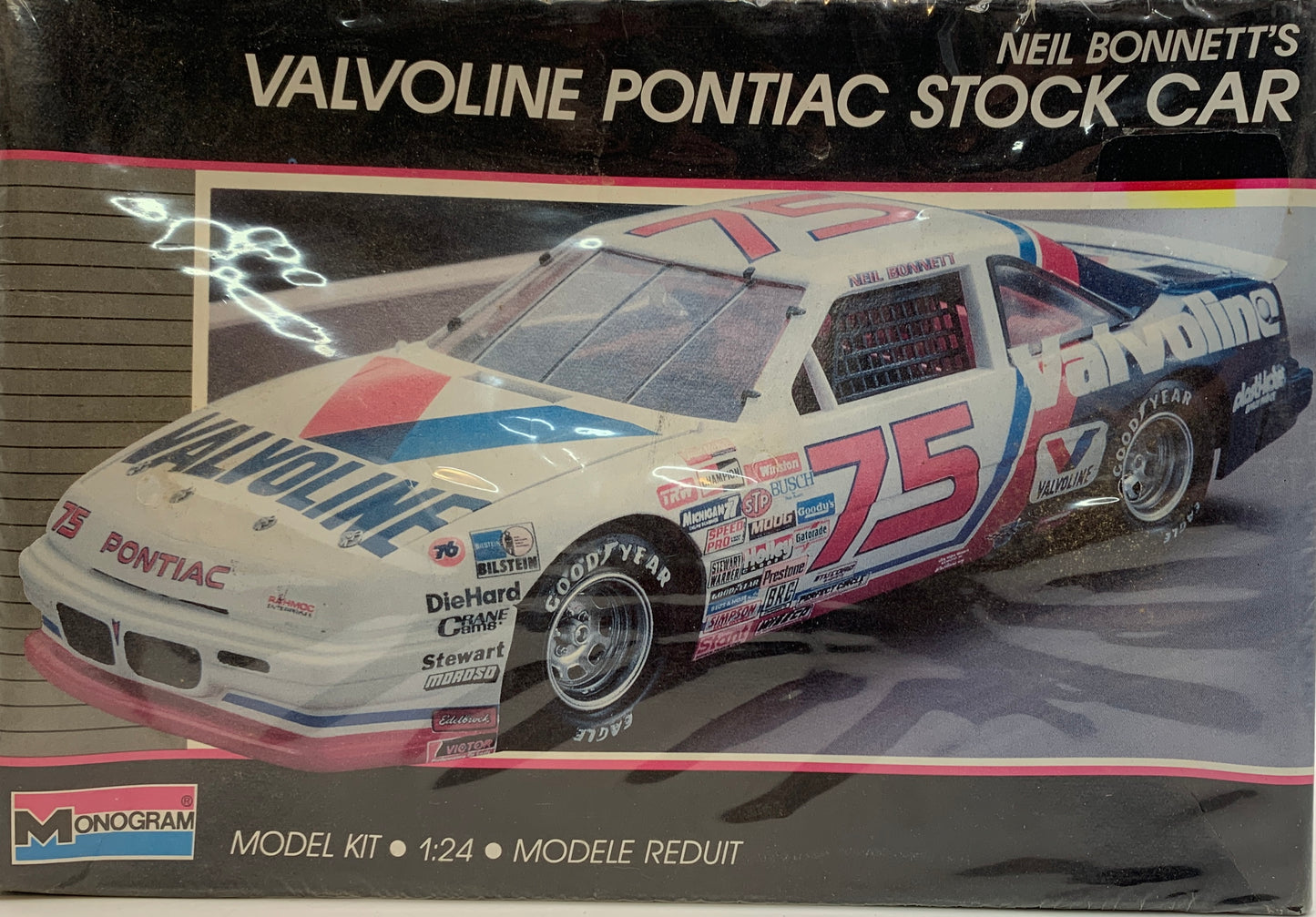 Monogram #75 Neil Bonnett’s Valvoline Pontiac Stock Car, 1/24 Scale Model Kit