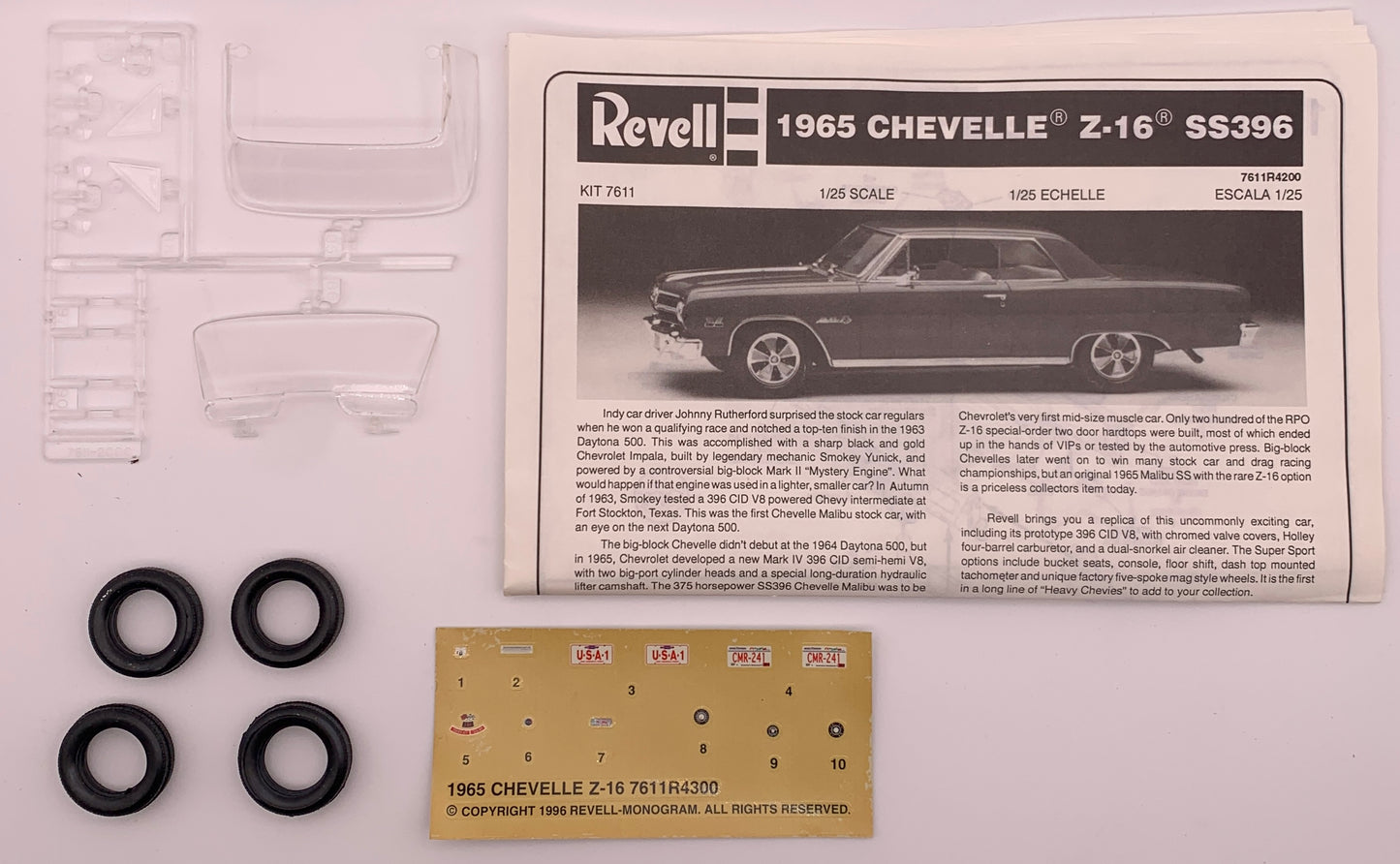 Revell ‘65 Chevelle SS396 Z-16, 1:25 Scale Model Kit