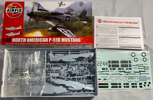 Airfix North American P-51D Mustang, 1:48 Scale Model Kit