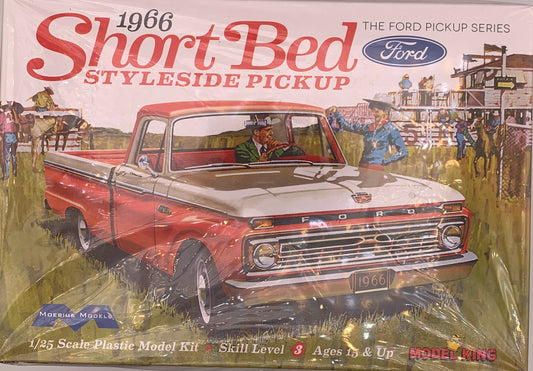 Moebius 1966 Ford Short Bed Styleside Pickup, 1/25 Scale Model Kit