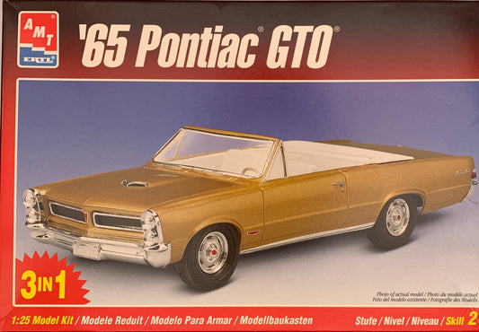 AMT ‘65 Pontiac GTO 3 in 1, 1/25 Scale Model Kit (Open)