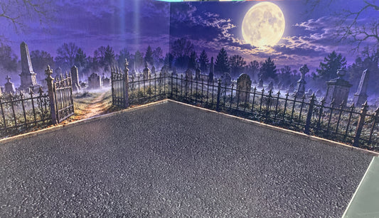 Full Moon Cemetery Graveyard Photo backdrop