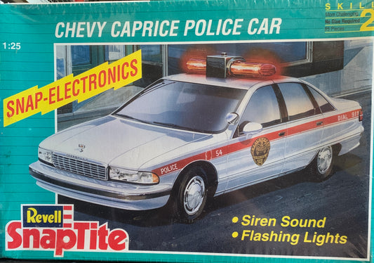 Revell SnapTite Chevy Caprice Police Car, 1/25 Scale Model Kit