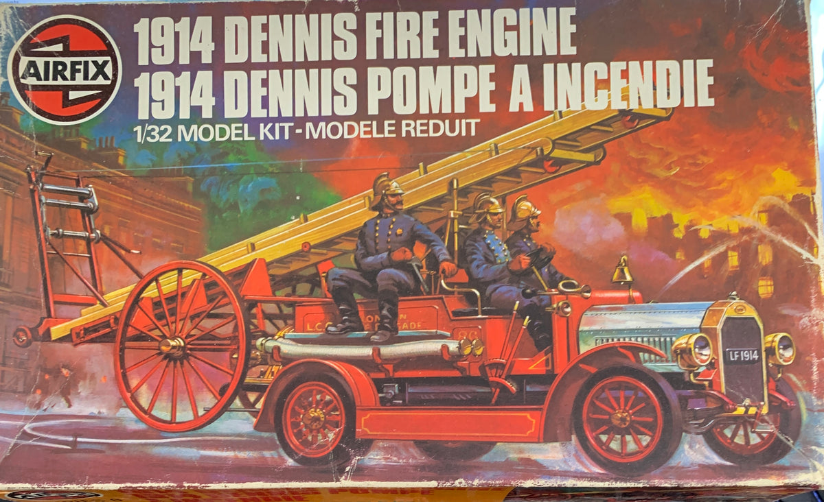 Airfix 1914 Dennis Fire Engine 1/32 scale model kit #06442-8