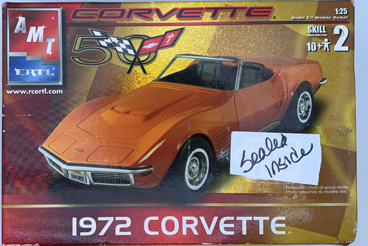 AMT 1972 Corvette, 1/25 Scale Model Kit (Open, Sealed Inside)