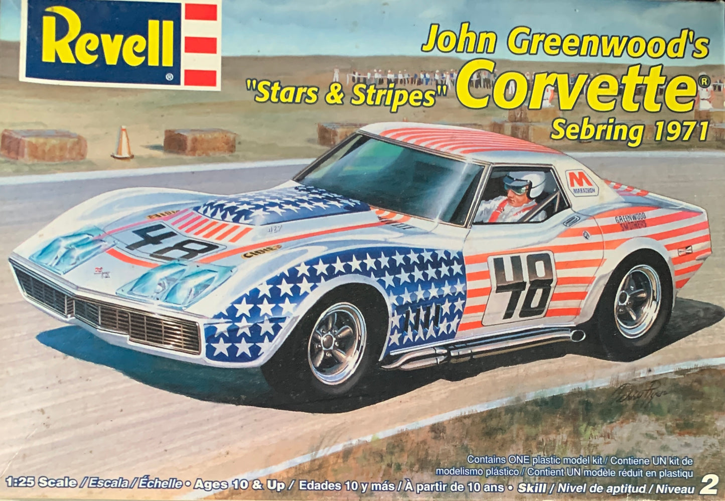 Revell John Greenwood’s “Stars & Stripes” Corvette Sebring 1971, 1/25 Scale Model Kit
