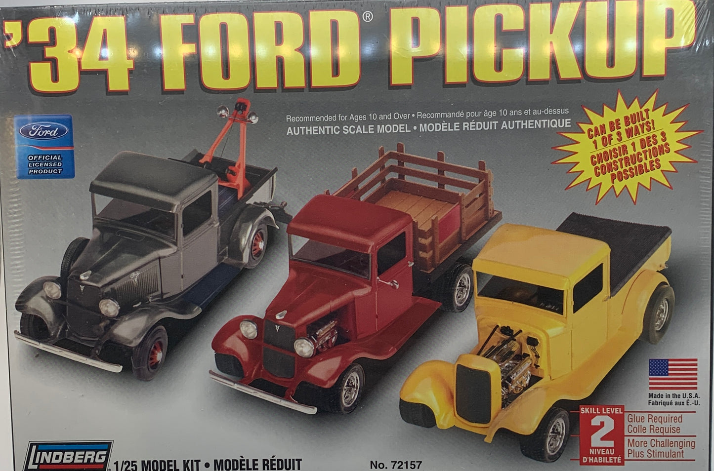 Lindberg ‘34 Ford Pickup 3-in-1, 1/25 Scale Model Kit