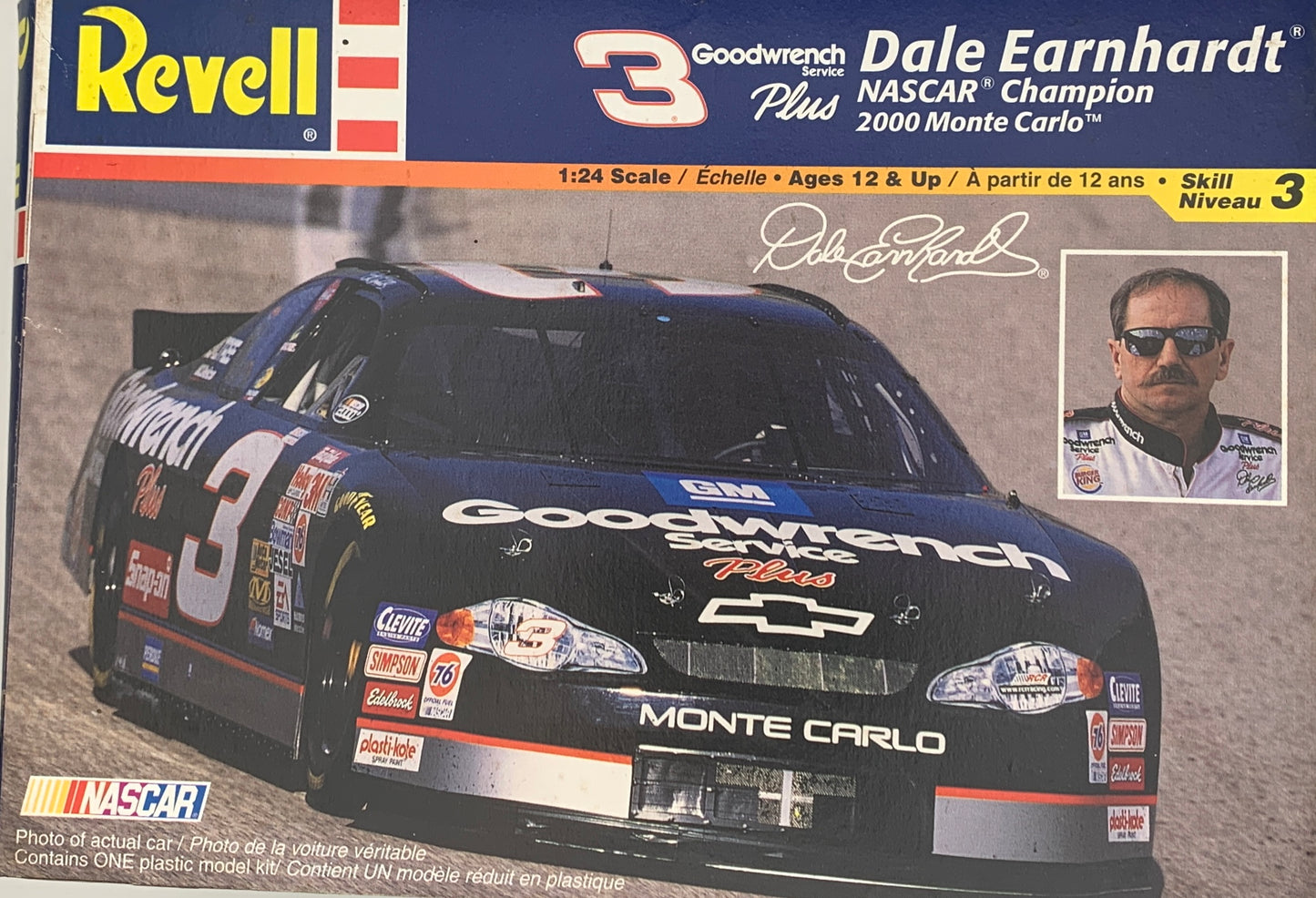 Revell #3 Goodwrench Service Plus Dale Earnhardt NASCAR Champion 2000 Monte Carlo, 1/24 Scale Model Kit