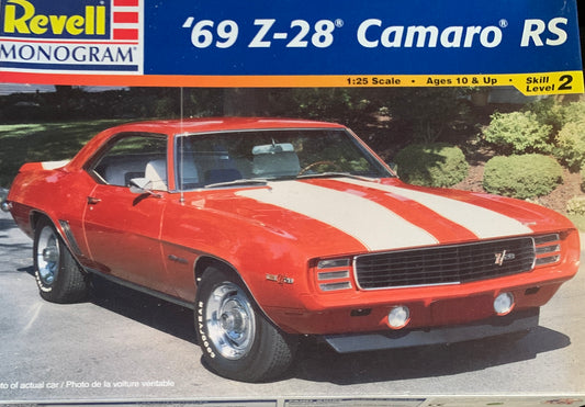 Revell Monogram ‘69 Z-28 Camaro RS, 1/25 Scale Model Kit