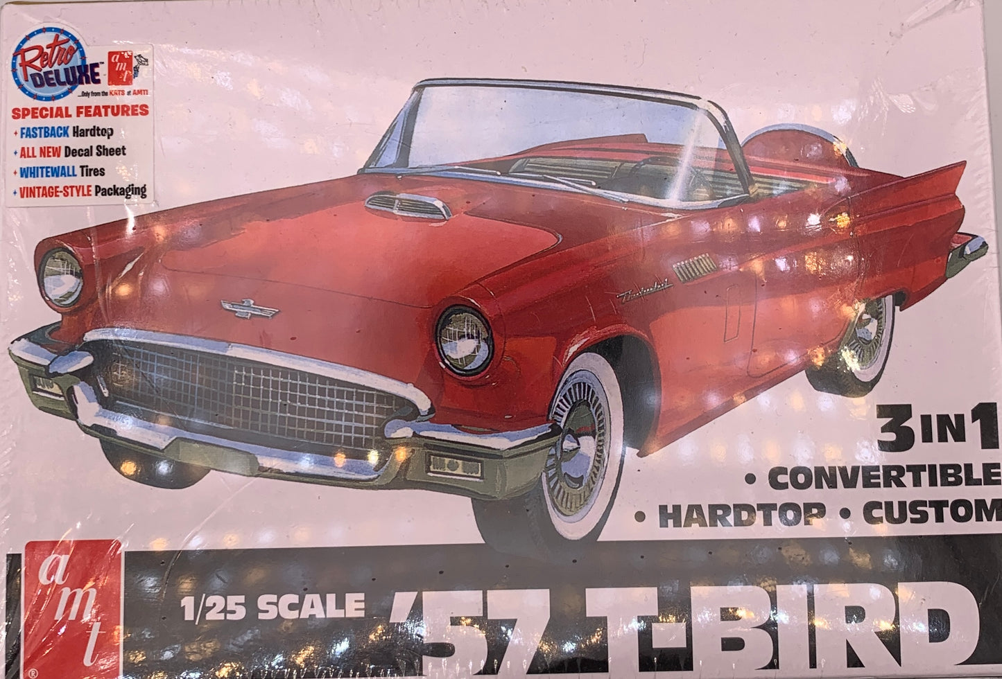 AMT ‘57 T-Bird, 3-in-1, 1/25 Scale Model Kit
