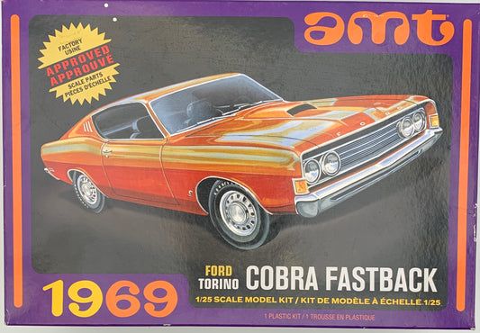 AMT 1969 Ford Torino Cobra Fastback, 1:25 Scale Model Kit