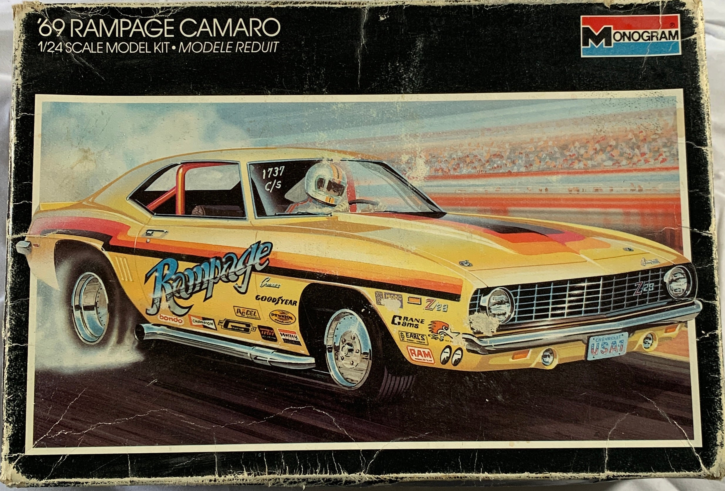 69 Johnson Rampage Monogram ‘69 Rampage Camaro, 1/24 Scale Model Kit – STSDecals