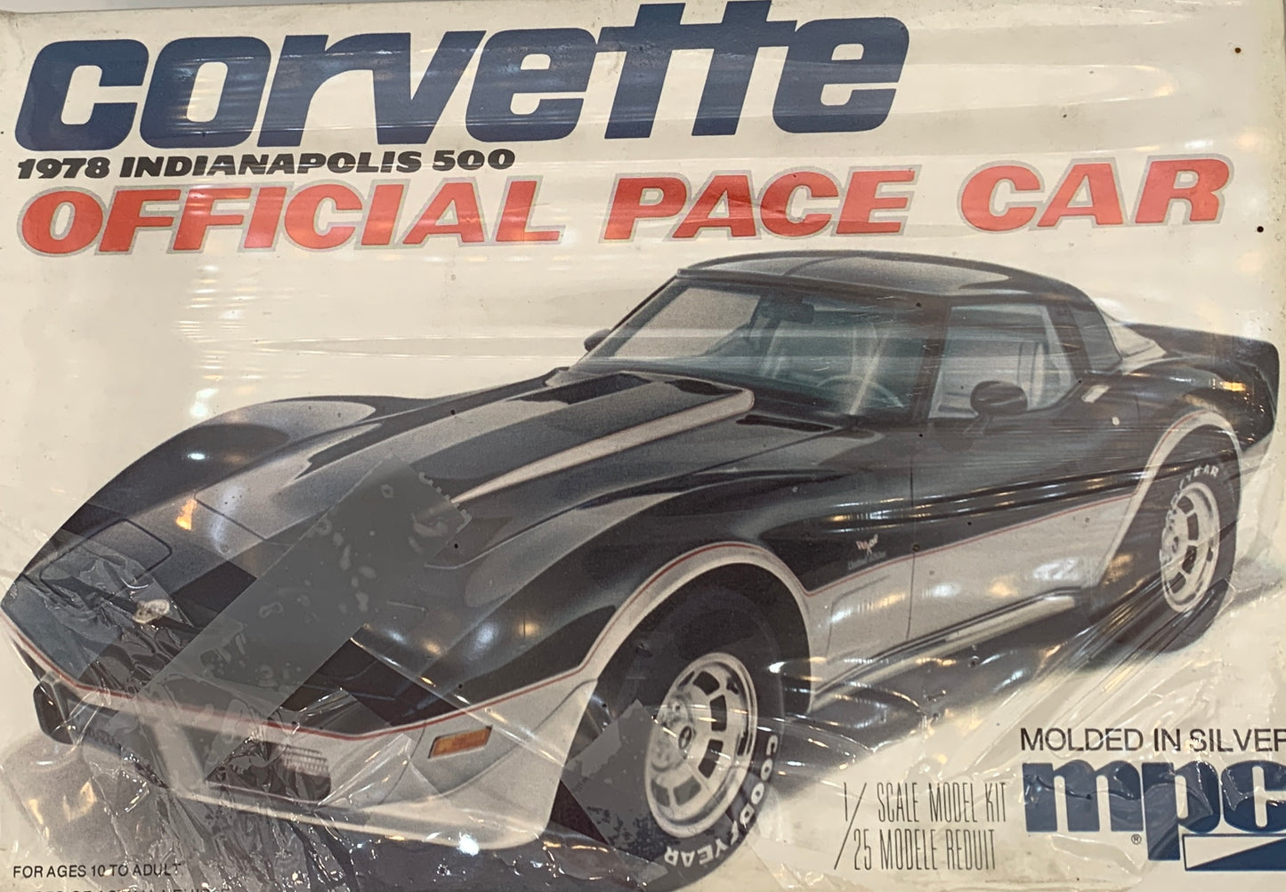 MPC Corvette 1978 Indianapolis 500 Official Pace Car, 1/25 Scale Model Kit