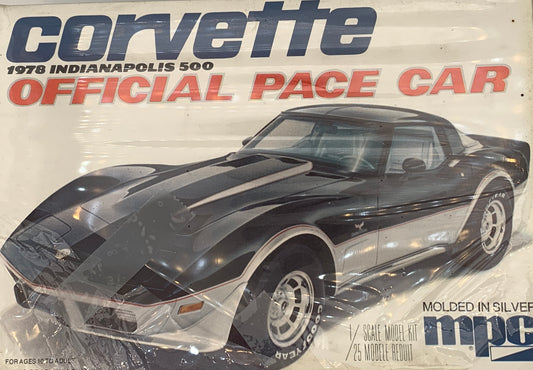 MPC Corvette 1978 Indianapolis 500 Official Pace Car, 1/25 Scale Model Kit