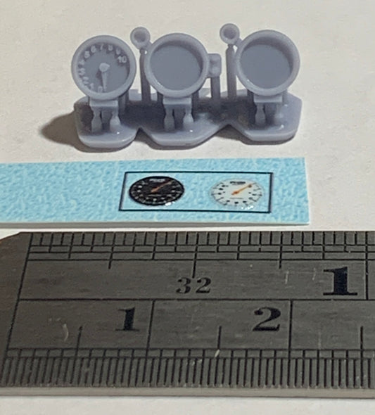 Tachometer with decals