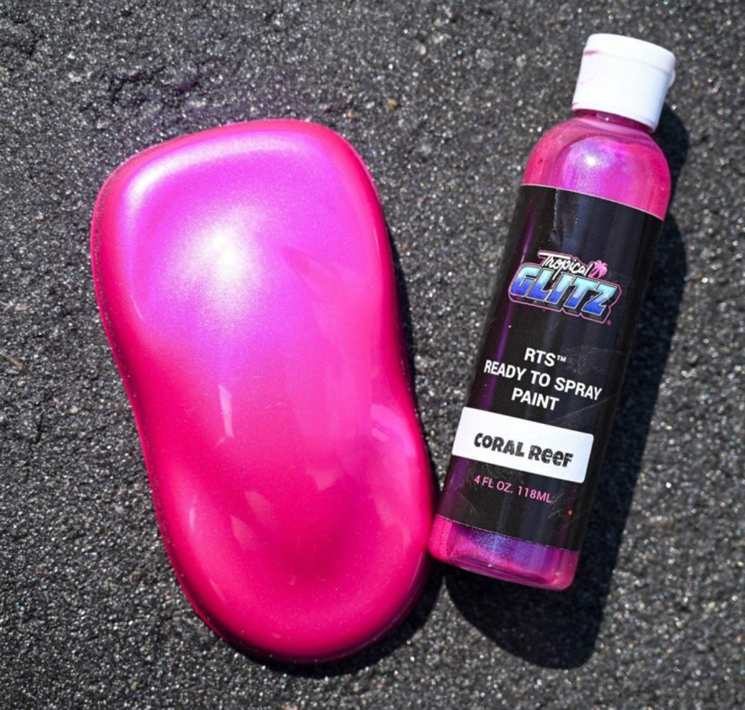Tropical Glitz 2 oz Airbrush Ready to spray Pearl Basecoat Paint