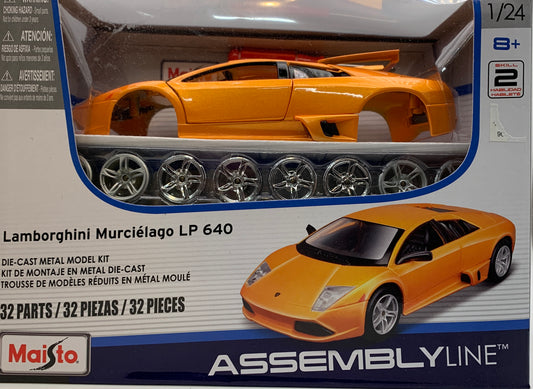 Maisto Assembly Line Die-Cast Lamborghini Murciélago LP 640, 1/24 Scale Model Kit