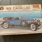 JoHan 1931 Cadillac Sport Phaeton Model Kit (molded in bright blue)