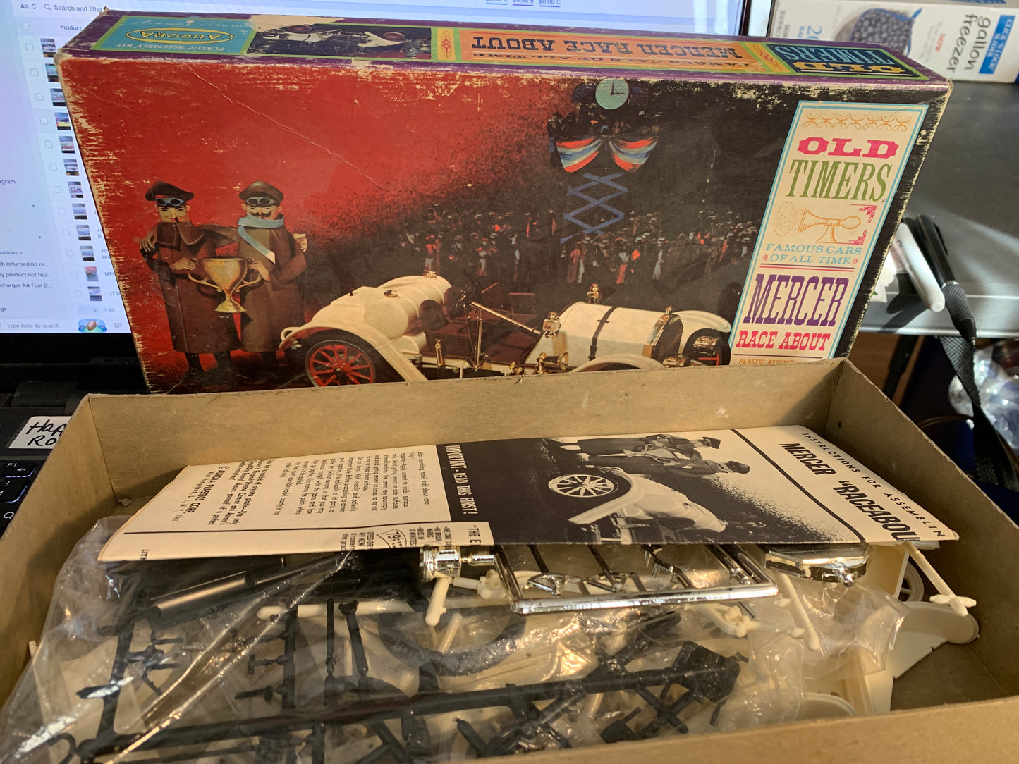 Aurora Old Timers Mercer Race About Model Kit