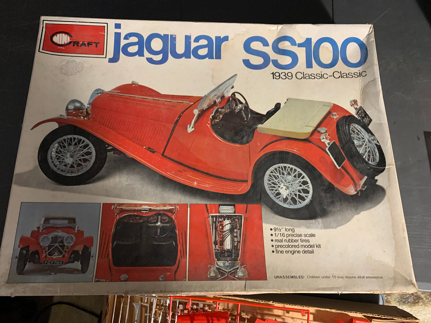 Craft 1939 Classic Jaguar ss100 model kit 1515