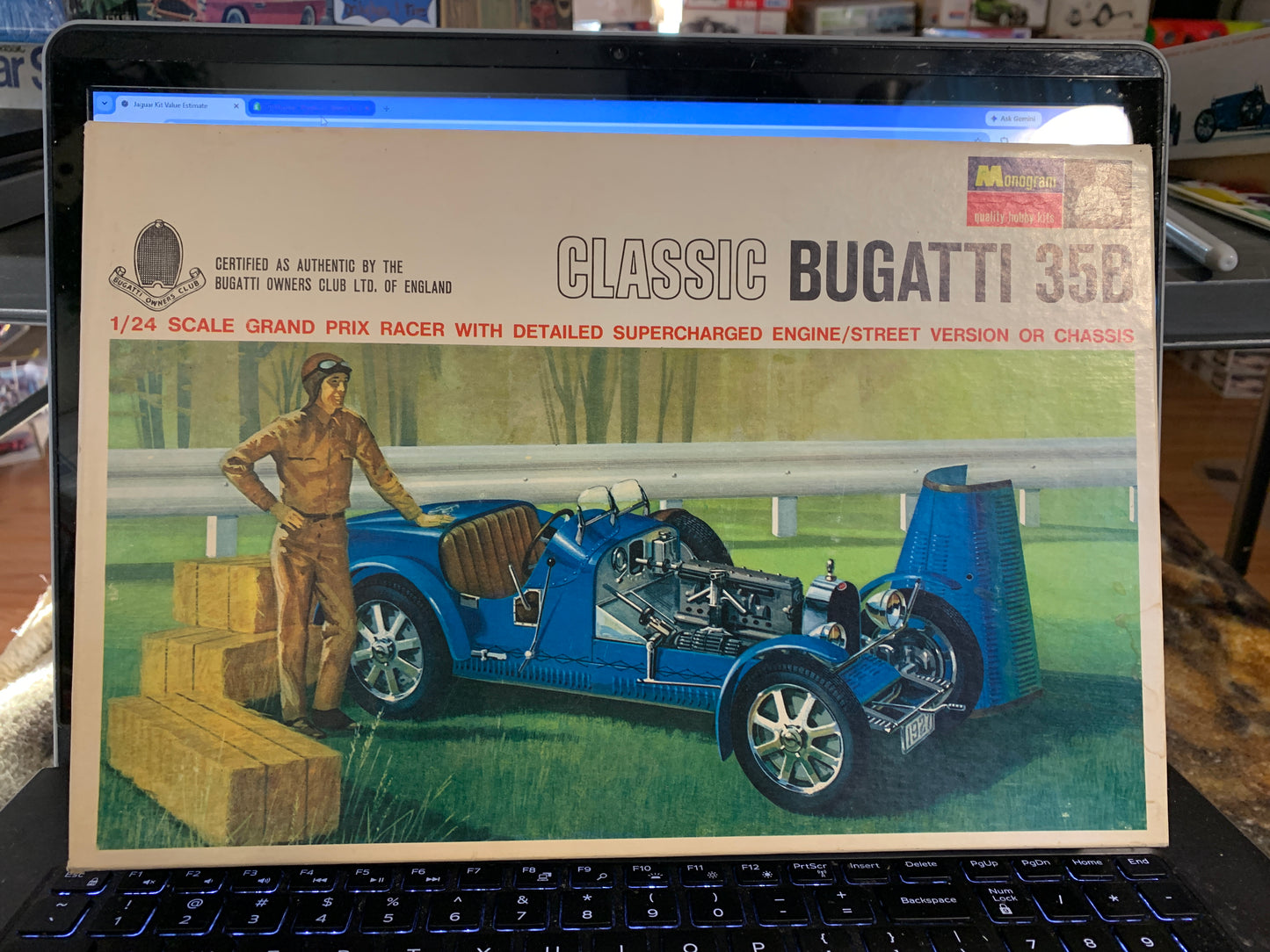 Monogram Classic Bugatti 35B Grand Prix Racer #PC133-300, 1/24 scale