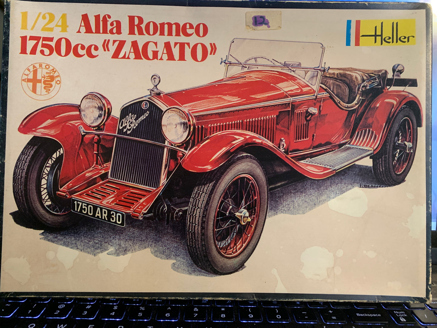 Heller Alfa Romeo 1750cc Zagato kit #715, 1/24 scale model kit