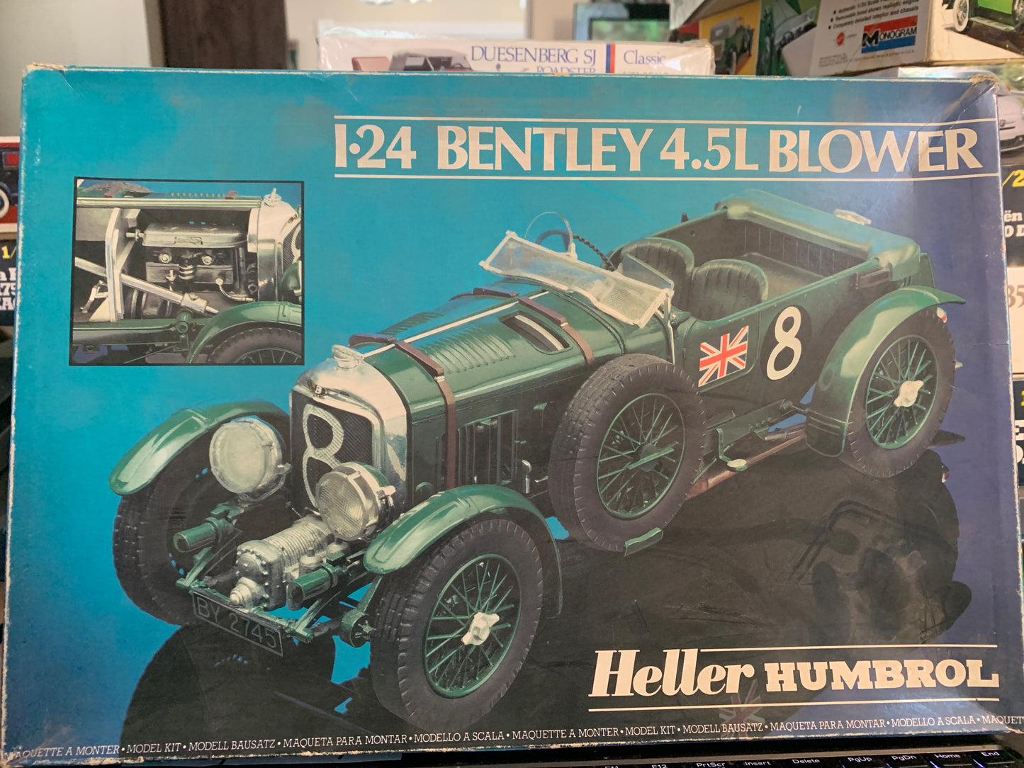The Heller/Humbrol Bentley 4.5L Blower kit #80722, 1/24 scale