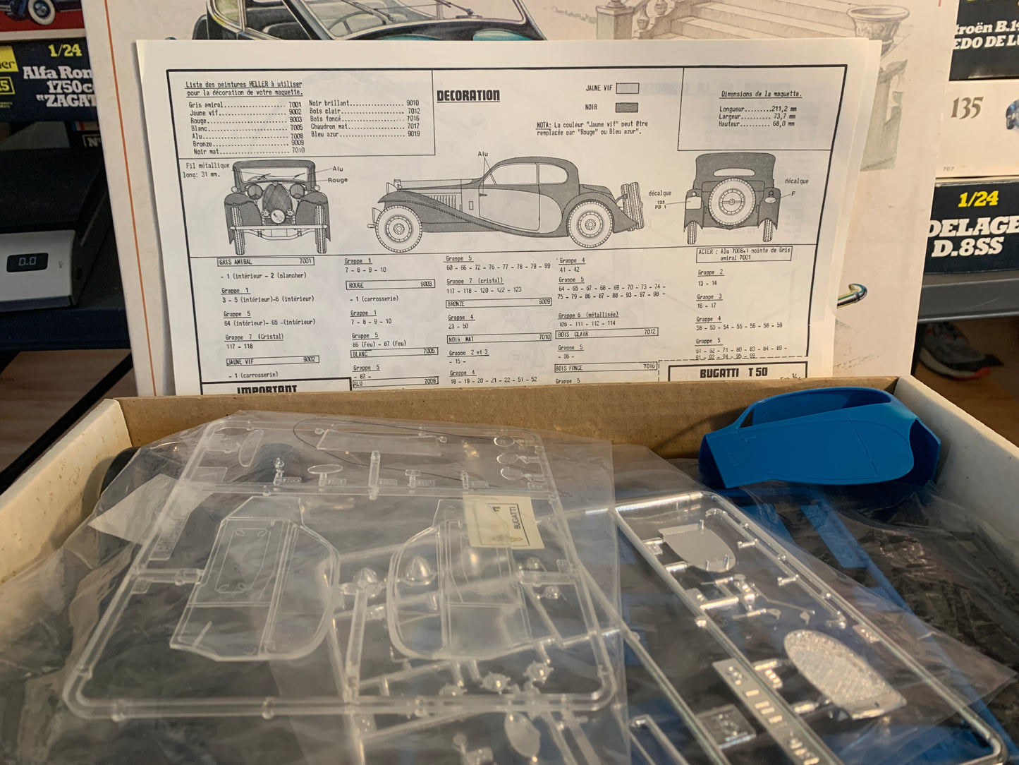 Heller Bugatti T.50 kit #706, 1/24 scale