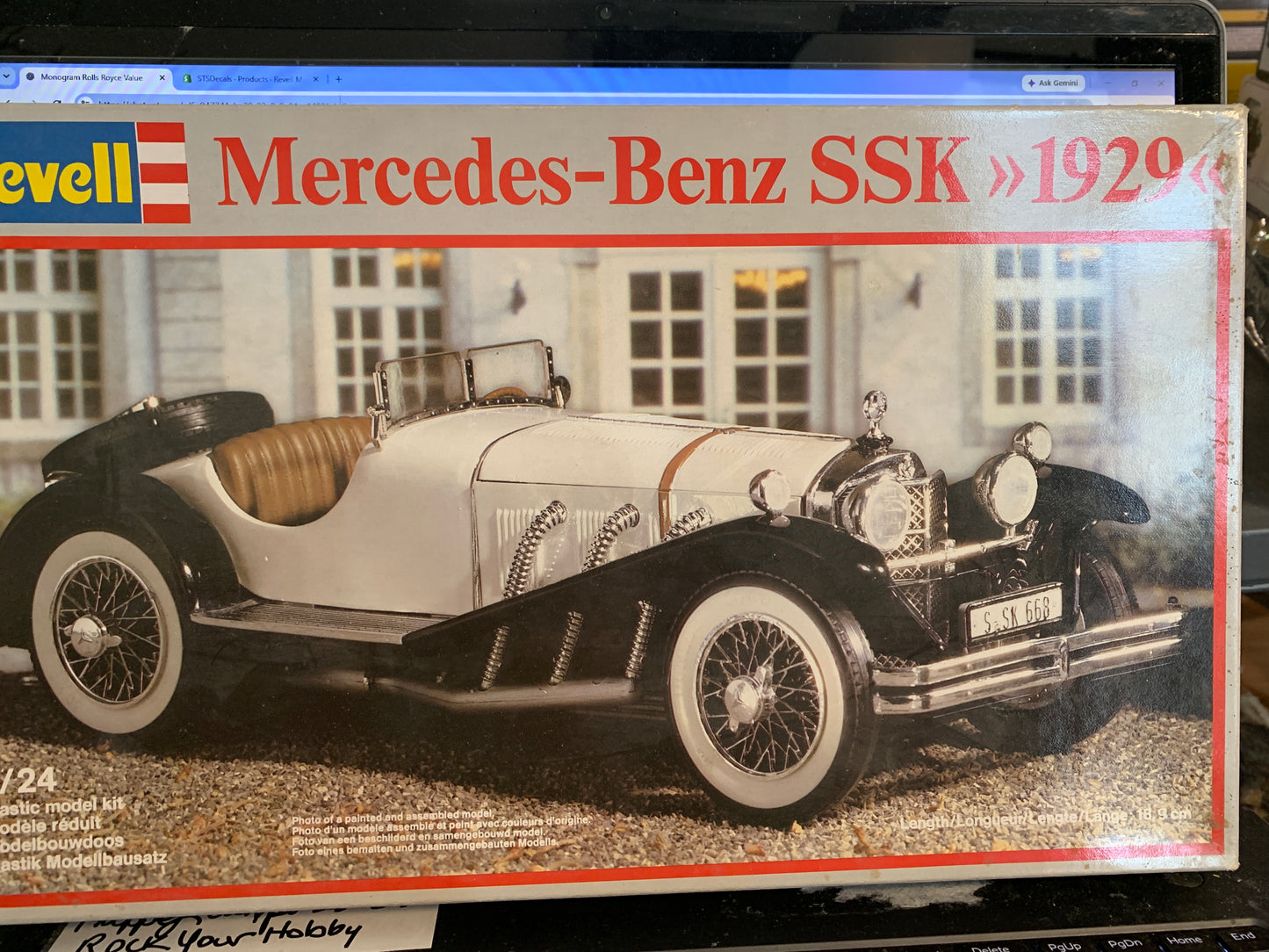 Revell 1929 Mercedes-Benz SSK kit #7379, a 1/24-scale 1983 issue