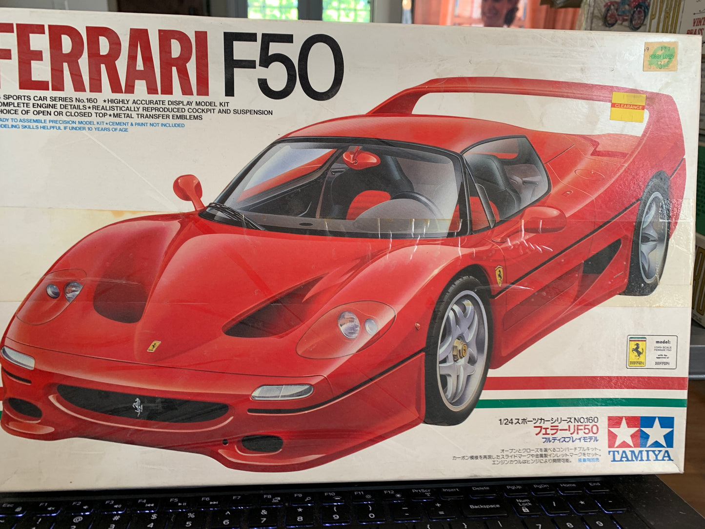 Tamiya Ferrari F50, kit 24160 — 1/24 scale