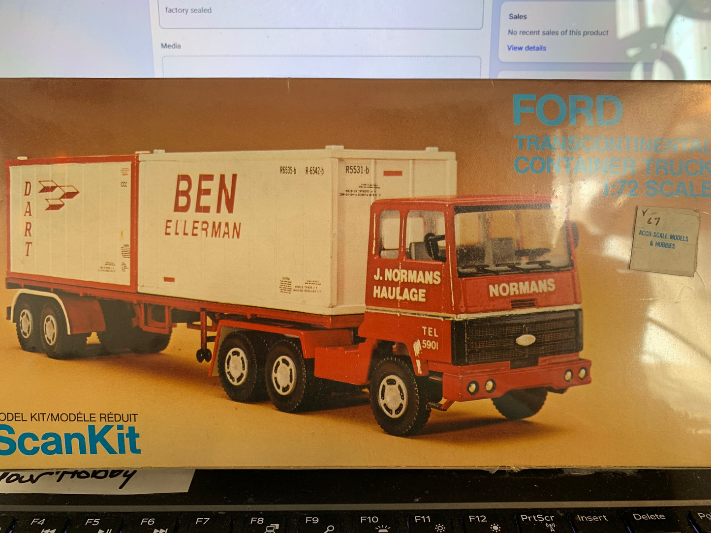 ScanKit Ford Transcontinental Container Truck, kit 2002 — 1/72 scale