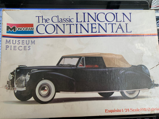Monogram 1941 Lincoln Continental Cabriolet kit 8206