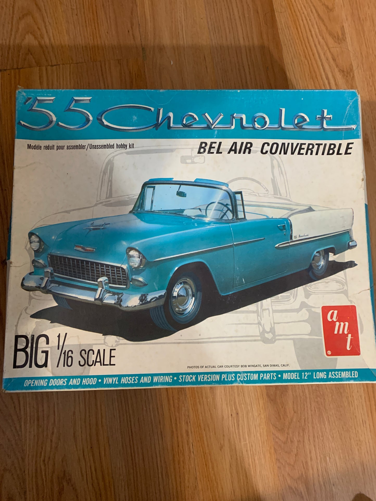 AMT 1955 Chevrolet Bel Air Convertible kit No. T846, large 1/16 scale