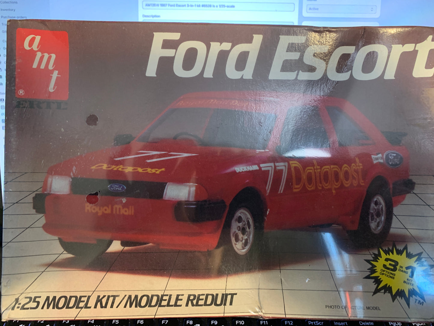 AMT/Ertl 1987 Ford Escort 3-in-1 kit #6528 is a 1/25-scale