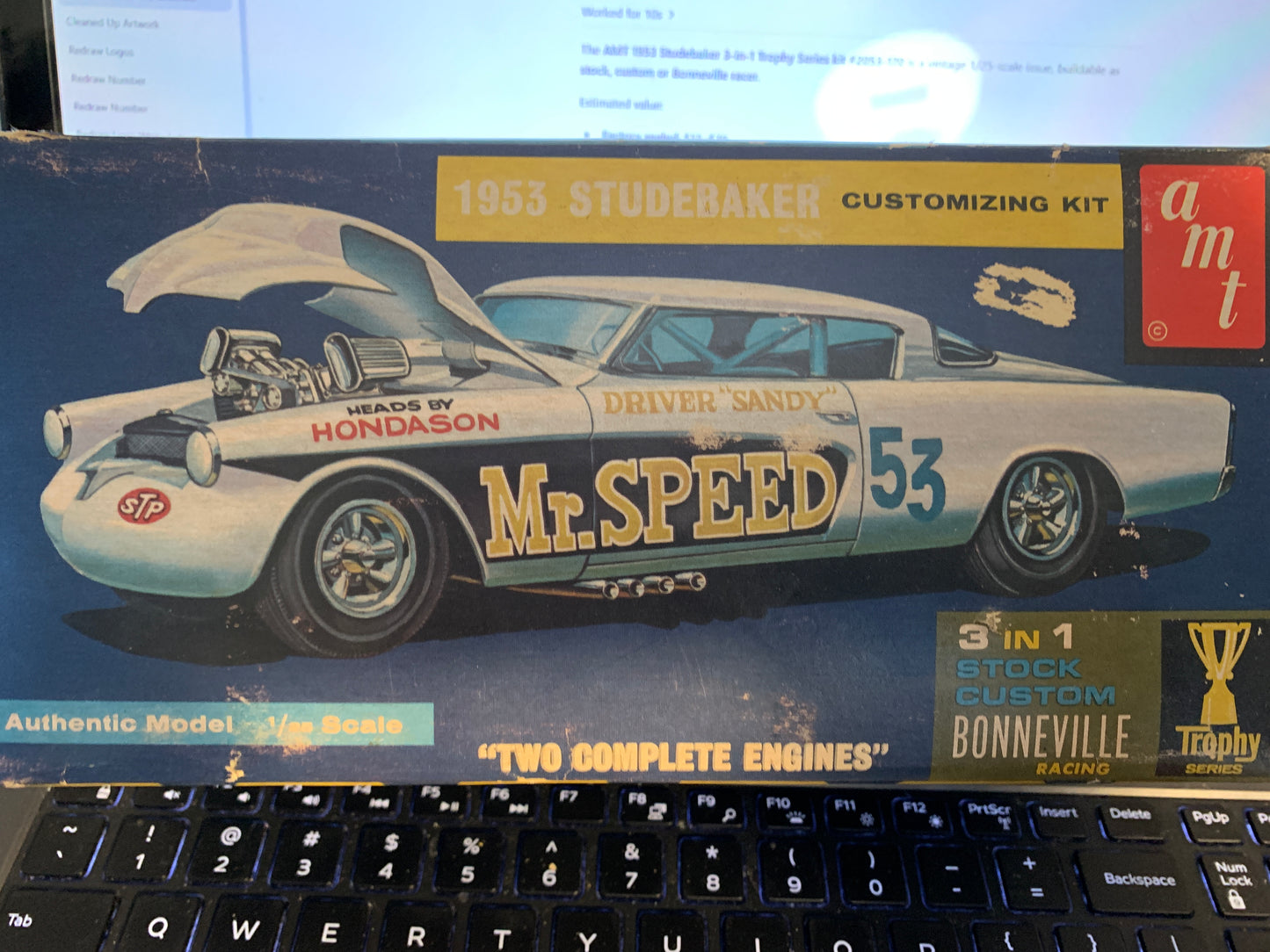 AMT 1953 Studebaker 3-in-1 Trophy Series kit #2053-170 is a vintage 1/25-scale issue