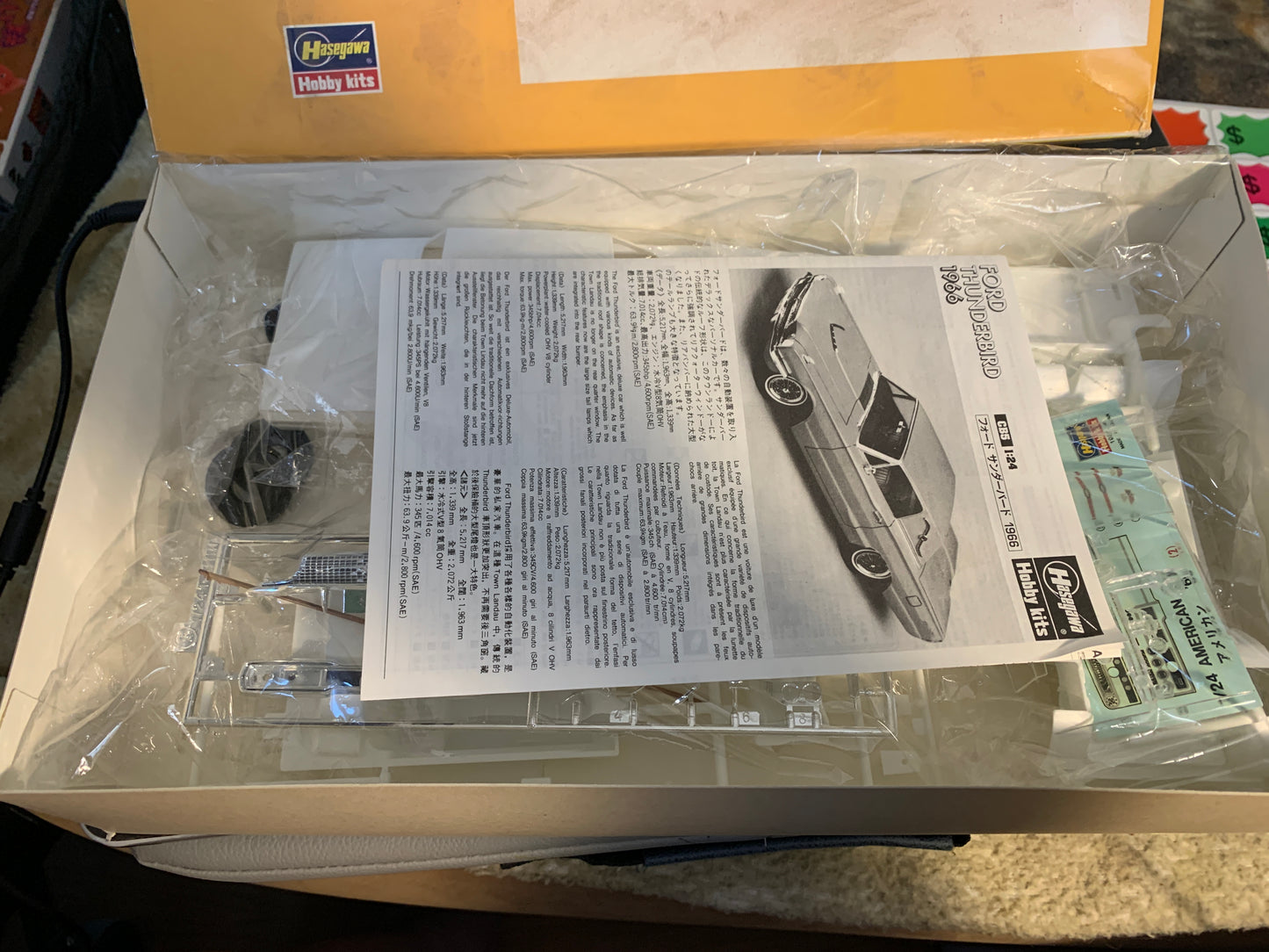 Hasegawa 1966 Ford Thunderbird, kit 21025 / CB-5, 1/24 scale.