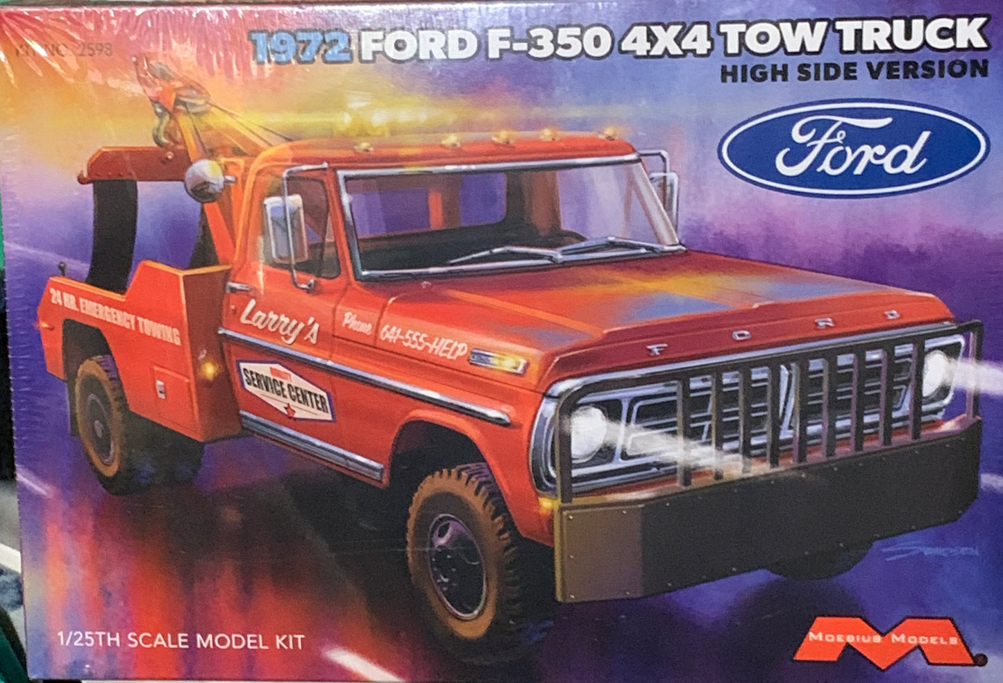 Moebius 1972 Ford F-350 4x4 Tow Truck High Side version